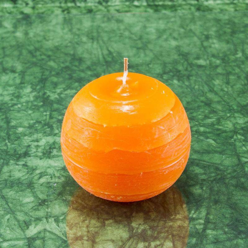 Narancs illatú gyertya * golyó - rusztikus 6 cm
