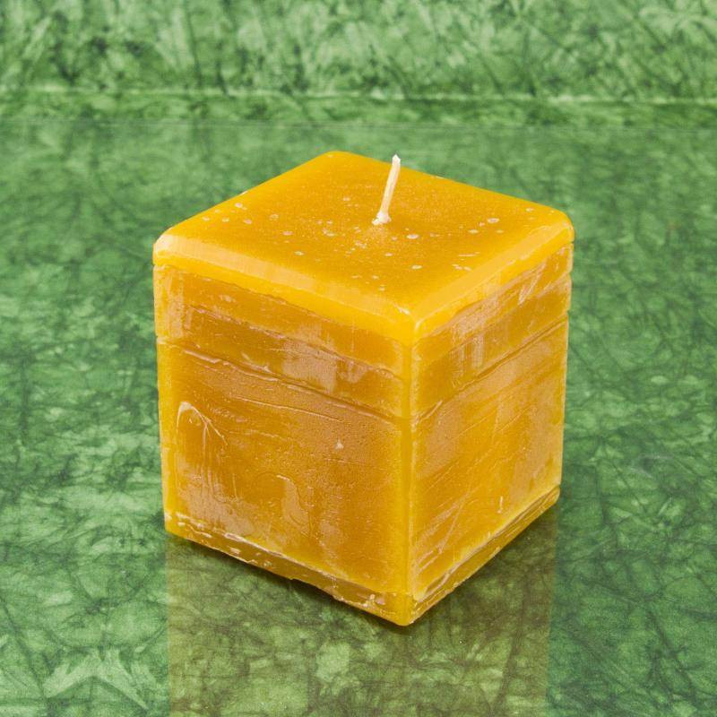 Mézeskalács illatú gyertya * kocka - rusztikus 6 cm