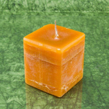 Narancs illatú gyertya * kocka - rusztikus