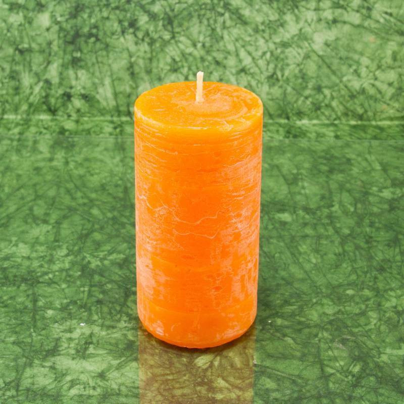 Narancs illatú gyertya * henger - rusztikus 10 cm