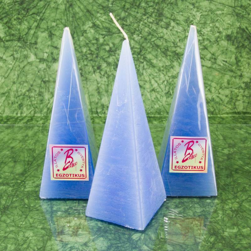 Egzotikus illatú gyertya * piramis - rusztikus 15 cm