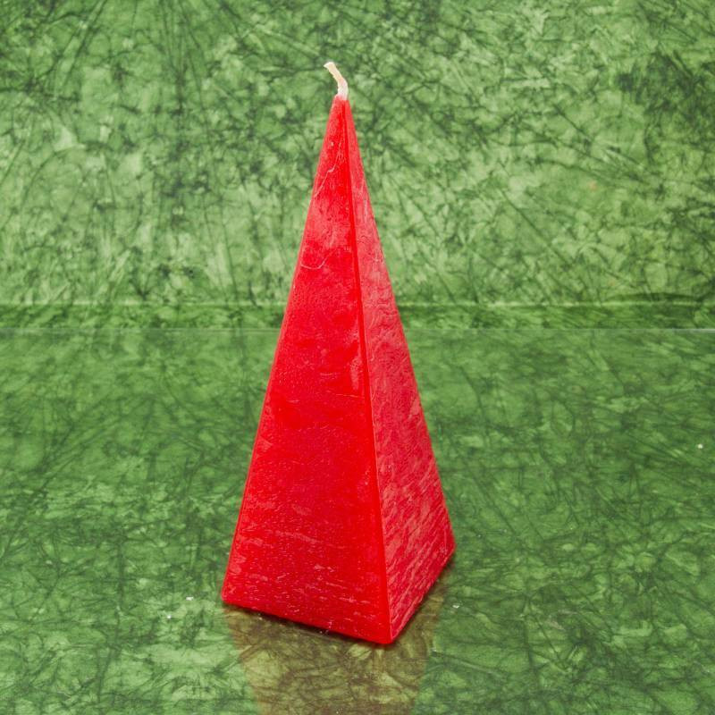 Eper illatú gyertya * piramis - rusztikus 15 cm