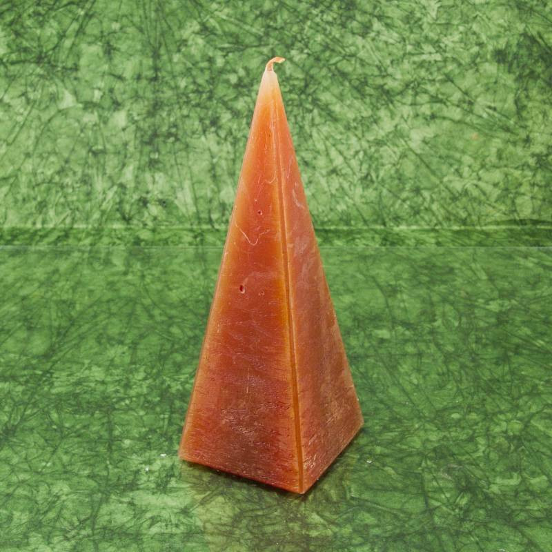 Fahéj illatú gyertya * piramis - rusztikus 15 cm