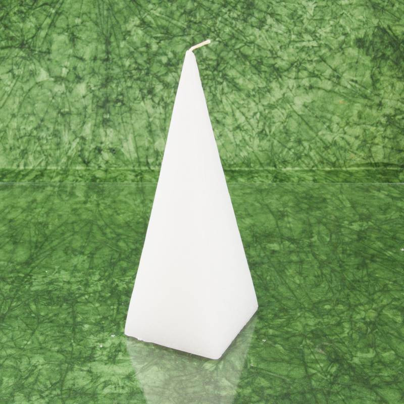 Kókusz illatú gyertya * piramis - rusztikus 15 cm