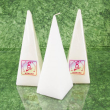 Kókusz illatú gyertya * piramis - rusztikus