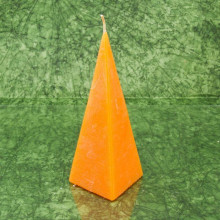 Narancs illatú gyertya * piramis - rusztikus
