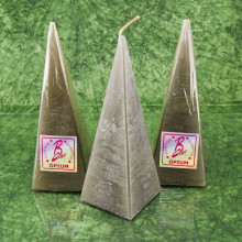 Ópium illatú gyertya * piramis - rusztikus