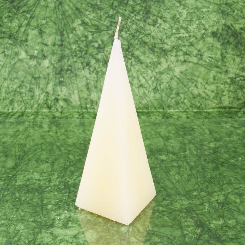 Vanília illatú gyertya * piramis - rusztikus 15 cm