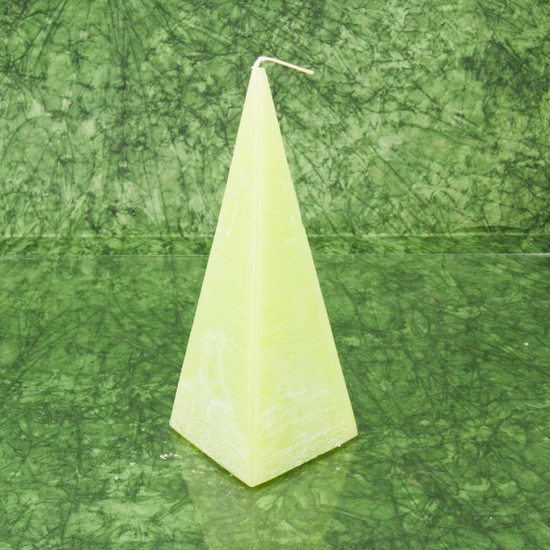 Zöldalma illatú gyertya * piramis - rusztikus 15 cm