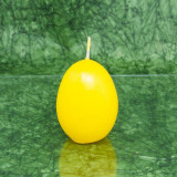 Tojás gyertya * festett - sárga 6 cm