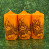 Húsvéti dekorgyertya * dombornyomott - narancssárga