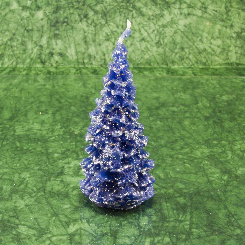 Fenyőfa gyertya * kék - kicsi 11 cm