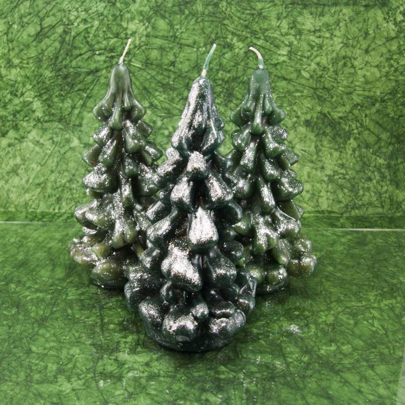 Fenyőfa gyertya * zöld - nagy 17 cm