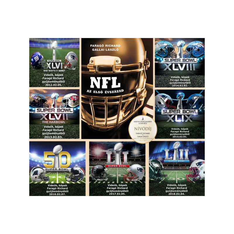 NFL – Az első évszázad könyv + összes Super Bowl DVD