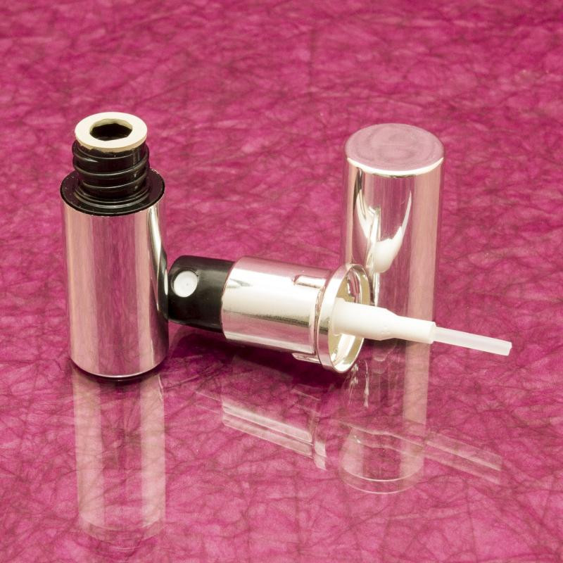 Ezüst ovális kozmetikai tükör + ezüst 6 ml utántölthető parfümszóró szettben