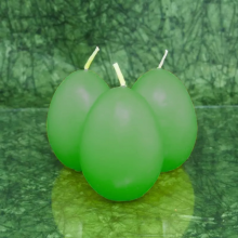 Tojás gyertya * festett - világoszöld 6 cm