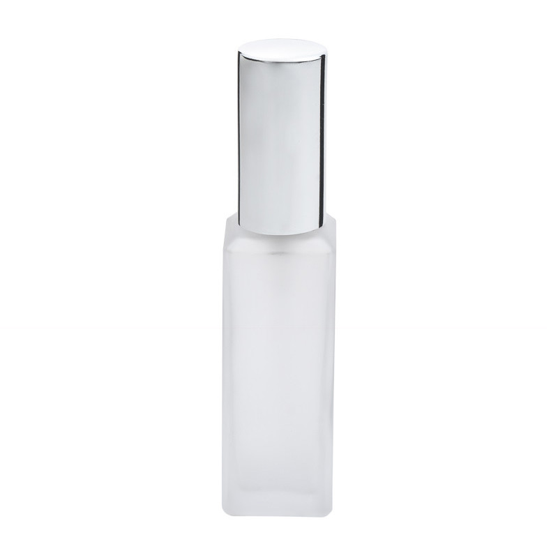 "FAIRY" parfümszóró * matt üveg * opál * ezüst színű, fém szórófejjel és kupakkal, 30 ml