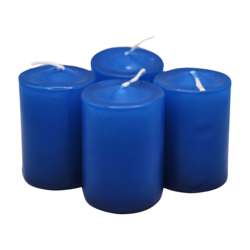 Adventi gyertya, kék színű, 40x60 mm, 4 db/csomag