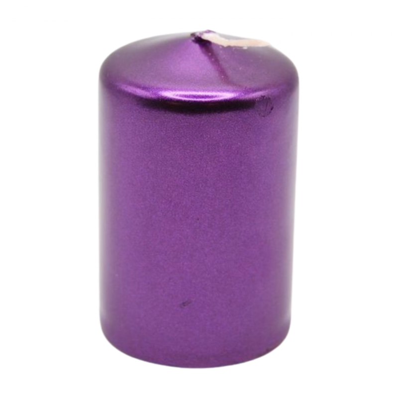 Adventi gyertya metál lila színű, 40x60 mm, 4 db/csomag