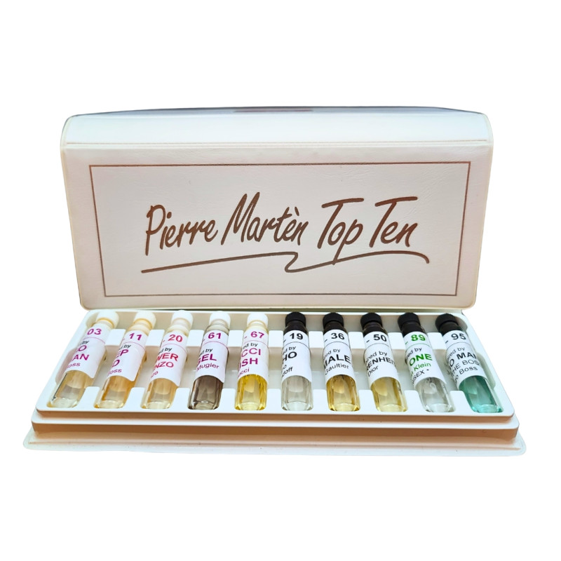Top-Ten illatminta-doboz  * 5 x 2 ml női és 5 x 2 ml férfi parfümfiola