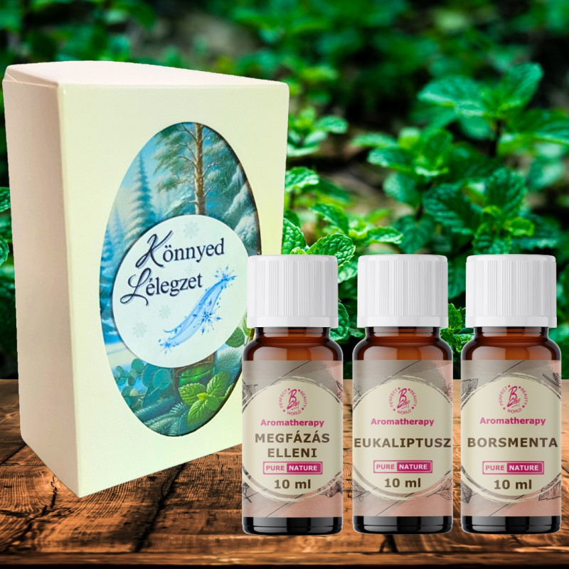 "Könnyed lélegzet" aromaterápiás illóolaj szett 3 x 10 ml