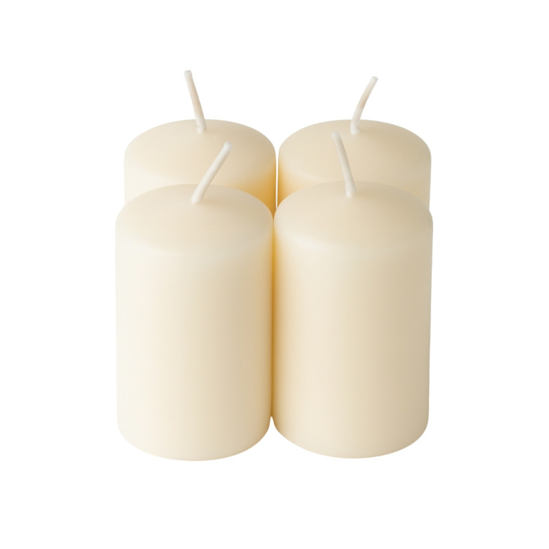 Vanília illatú adventi gyertya * henger - 4 db-os 4x6 cm