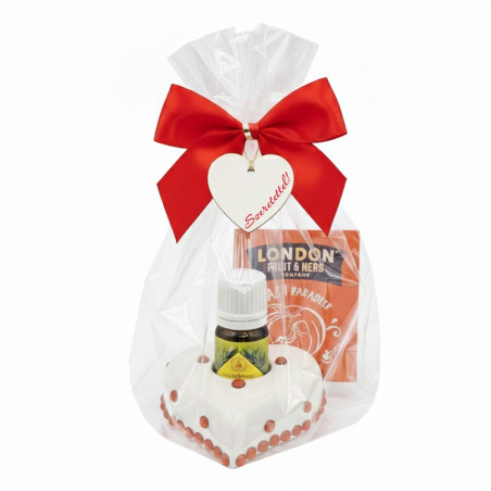 ”SZÍVECSKE” gyertyatartó +...