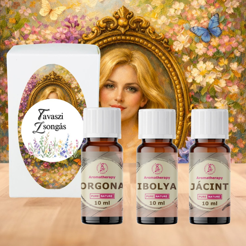"Tavaszi zsongás" aromaterápiás illóolaj szett 3 x 10 ml