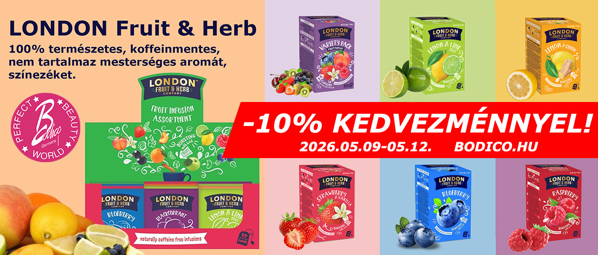 2026.05.11. Már csak 2 nap, ne maradj le róla! LONDON gyümölcsteák -10% kedvezménnyel!