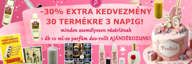 -30% EXTRA KEDVEZMÉNY 30 TERMÉKRE 